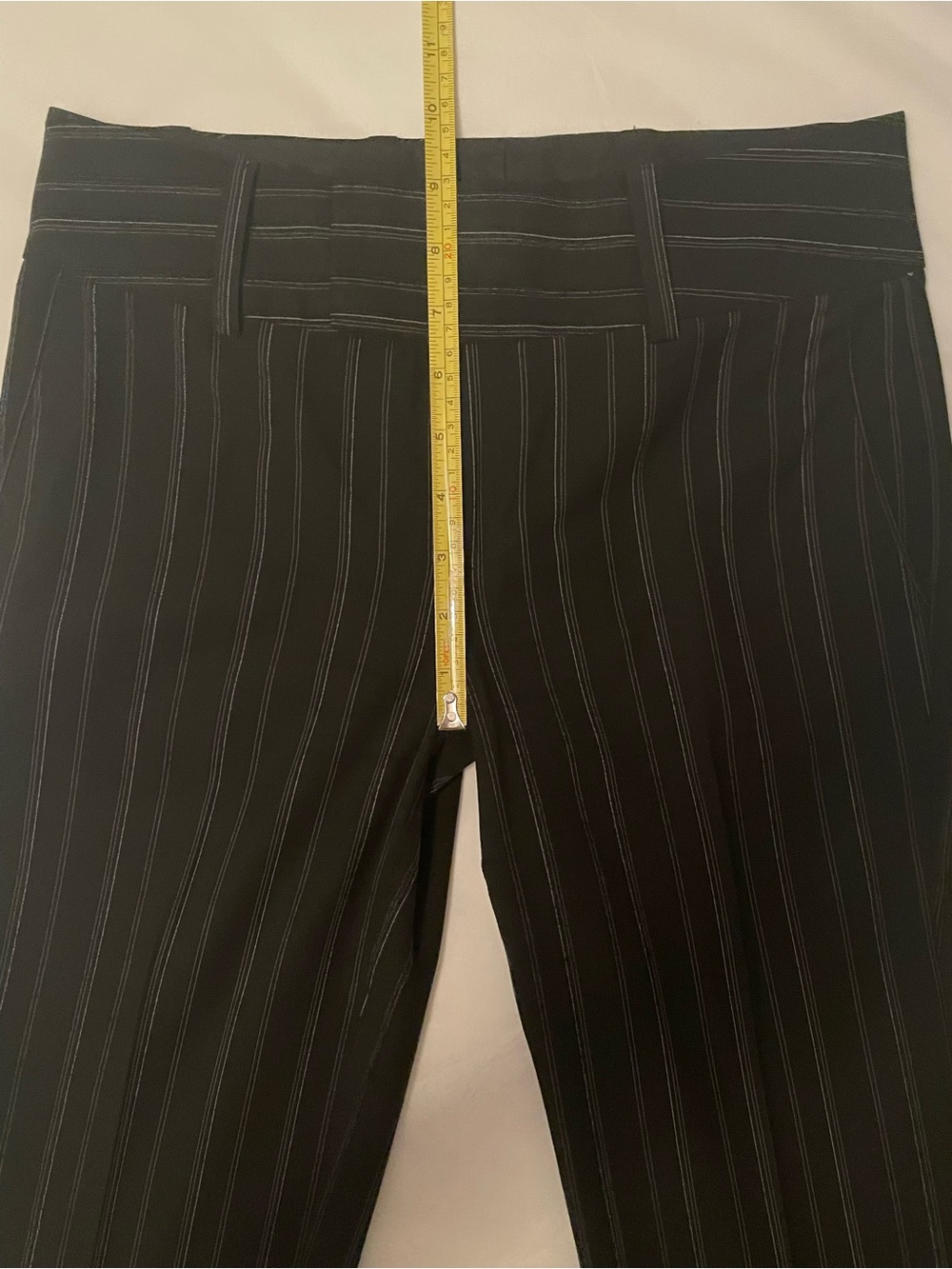 Calvin Klein Black Pinstripe Dress Pants - Size 0 - Picture 6 of 8